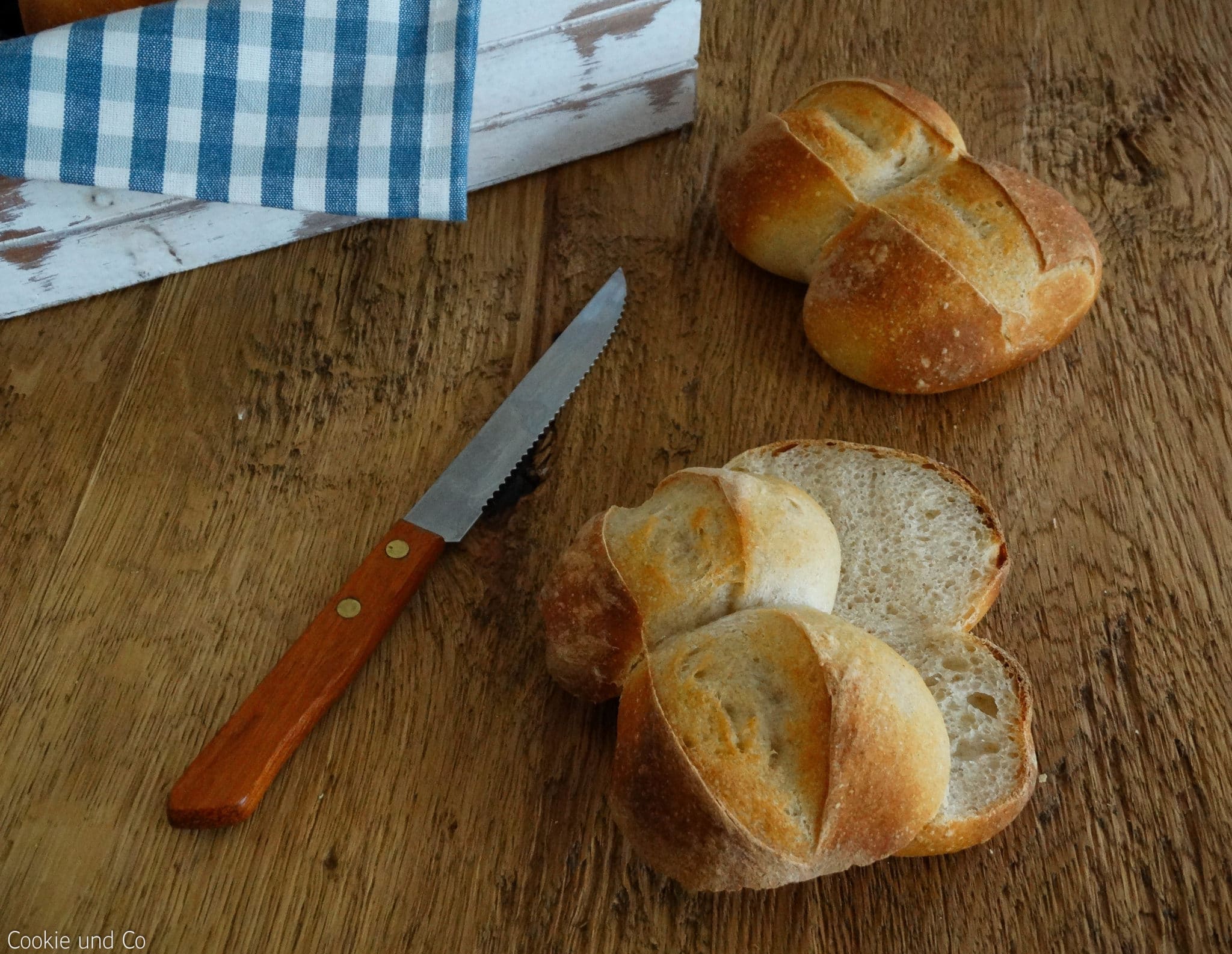 Doppelwecken mit Buttermilch