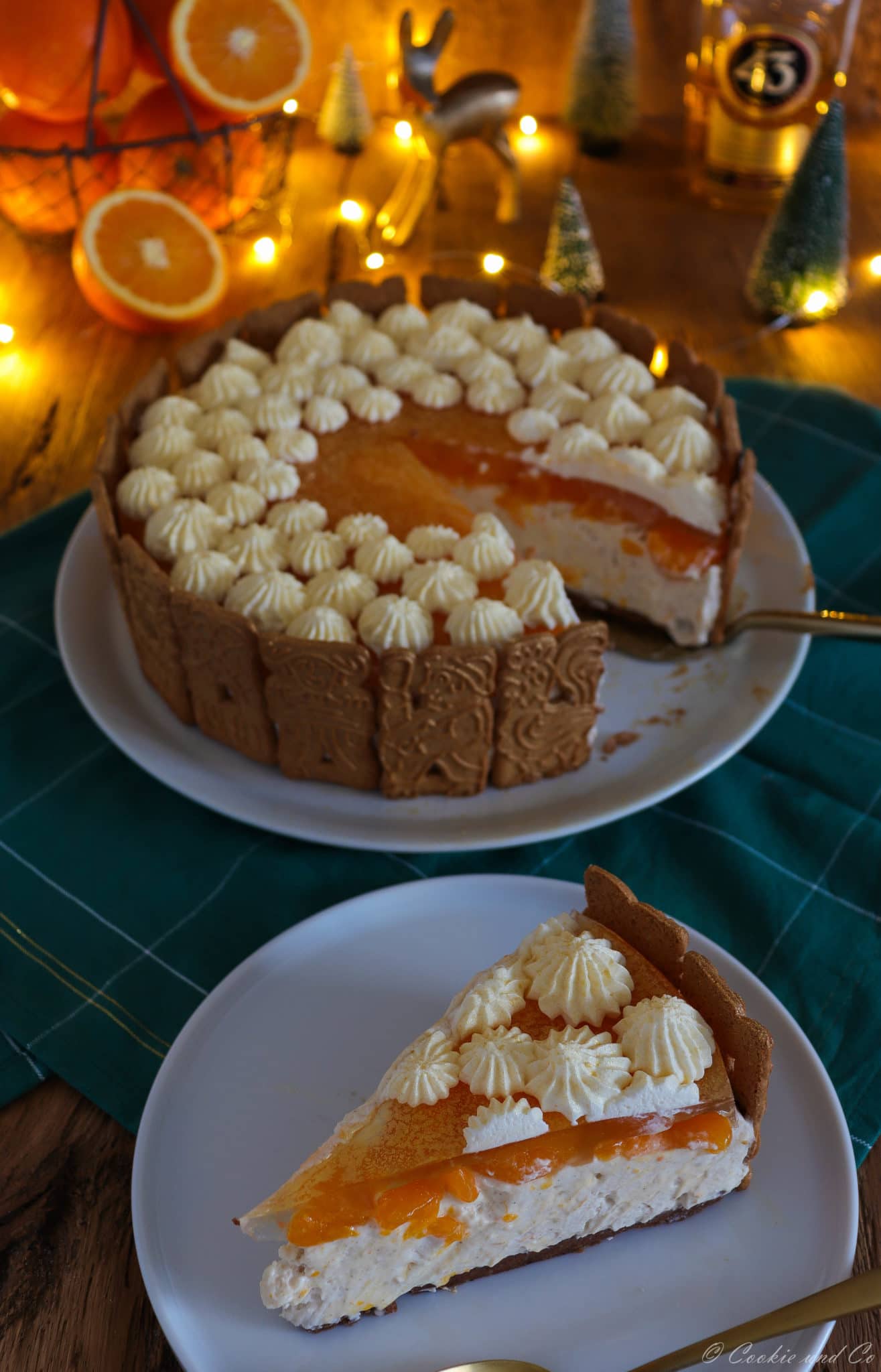 Spekulatius-Torte mit Mandarinen