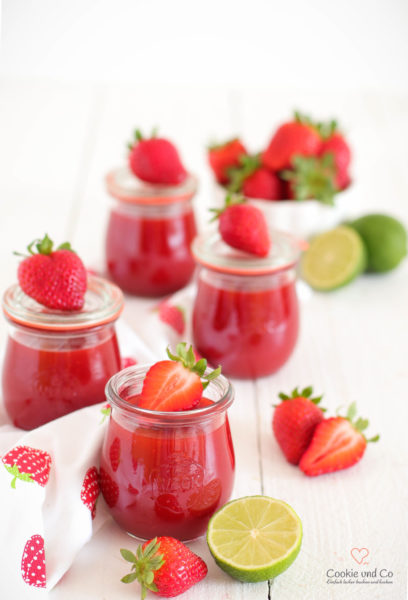 Erdbeer-Limetten-Konfitüre