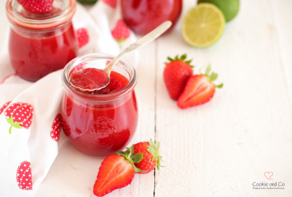 Erdbeer-Limetten-Konfitüre