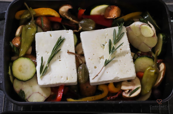Gebackener Feta mit Gemüse