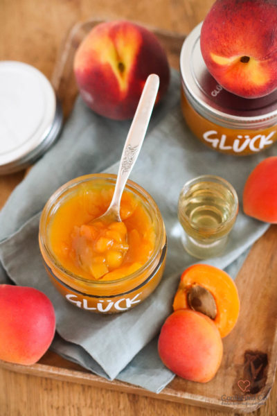 Pfirsich-Aprikosen-Konfitüre