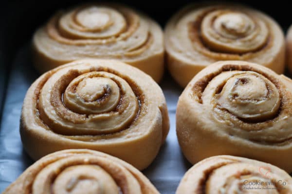 Sweet potato cinnamon rolls (Zimtschnecken)