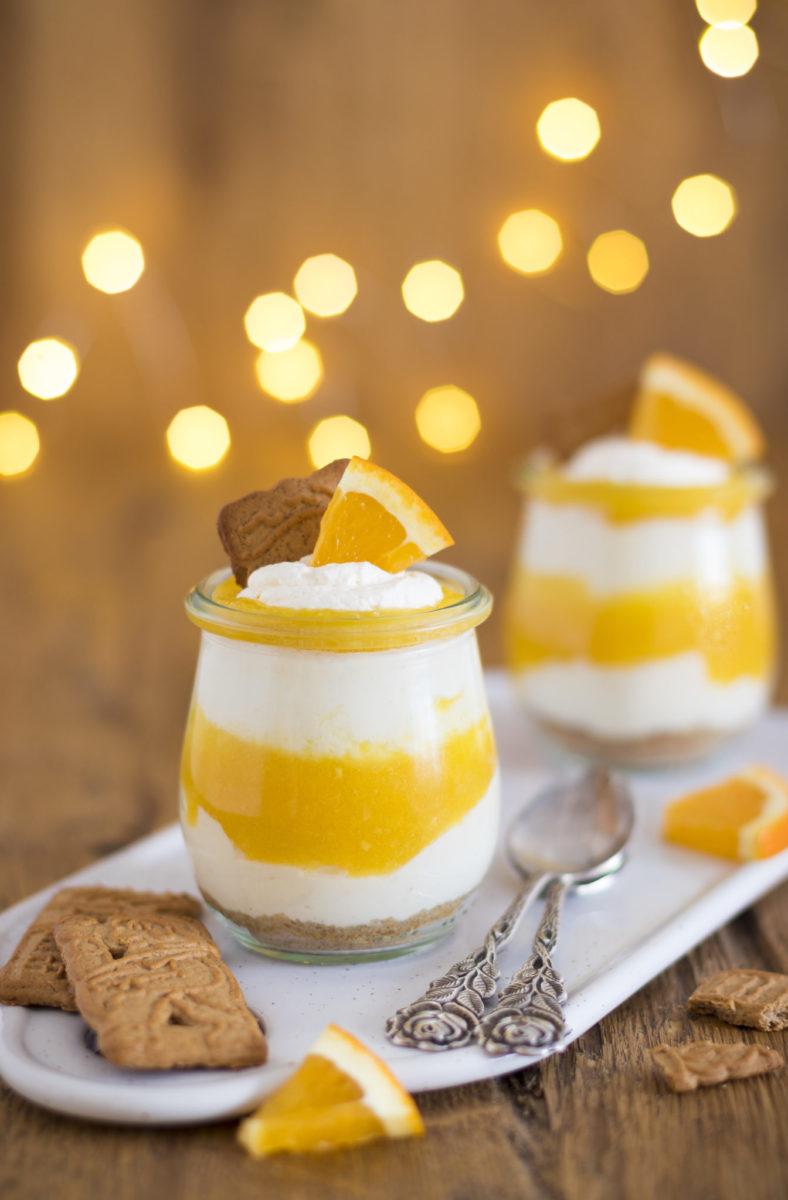 Orangen Cheesecake Dessert im Glas