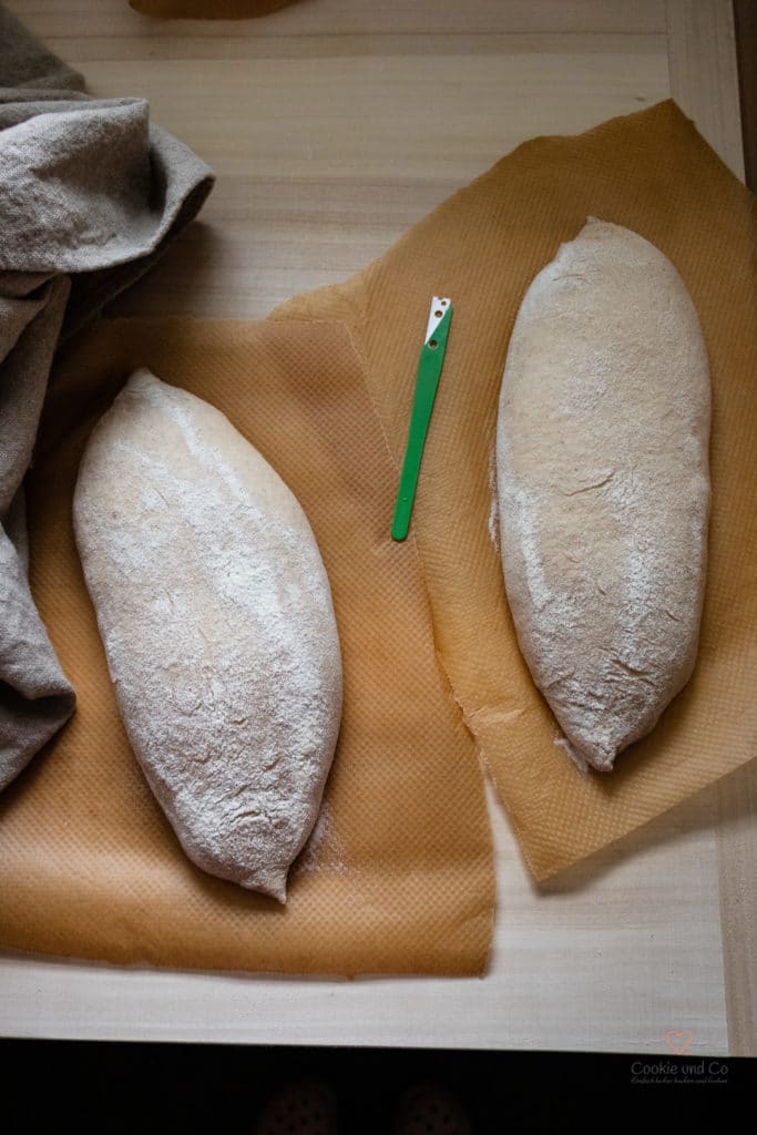 Batard Teigling vorm Einschneiden
