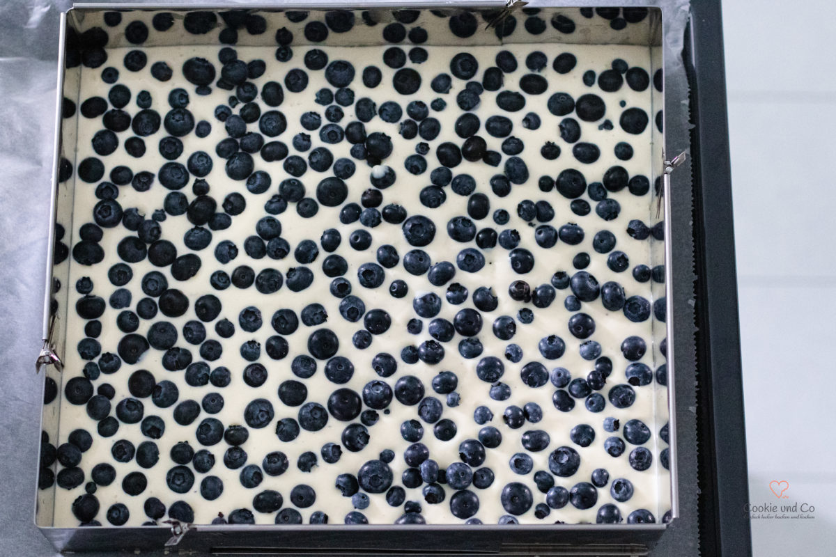 Füllung für Käsekuchen mit Blaubeeren