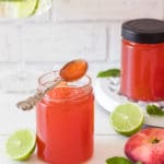 Pfirsich-Hugo-Konfitüre mit Prosecco, Holunderblütensirup und Minze