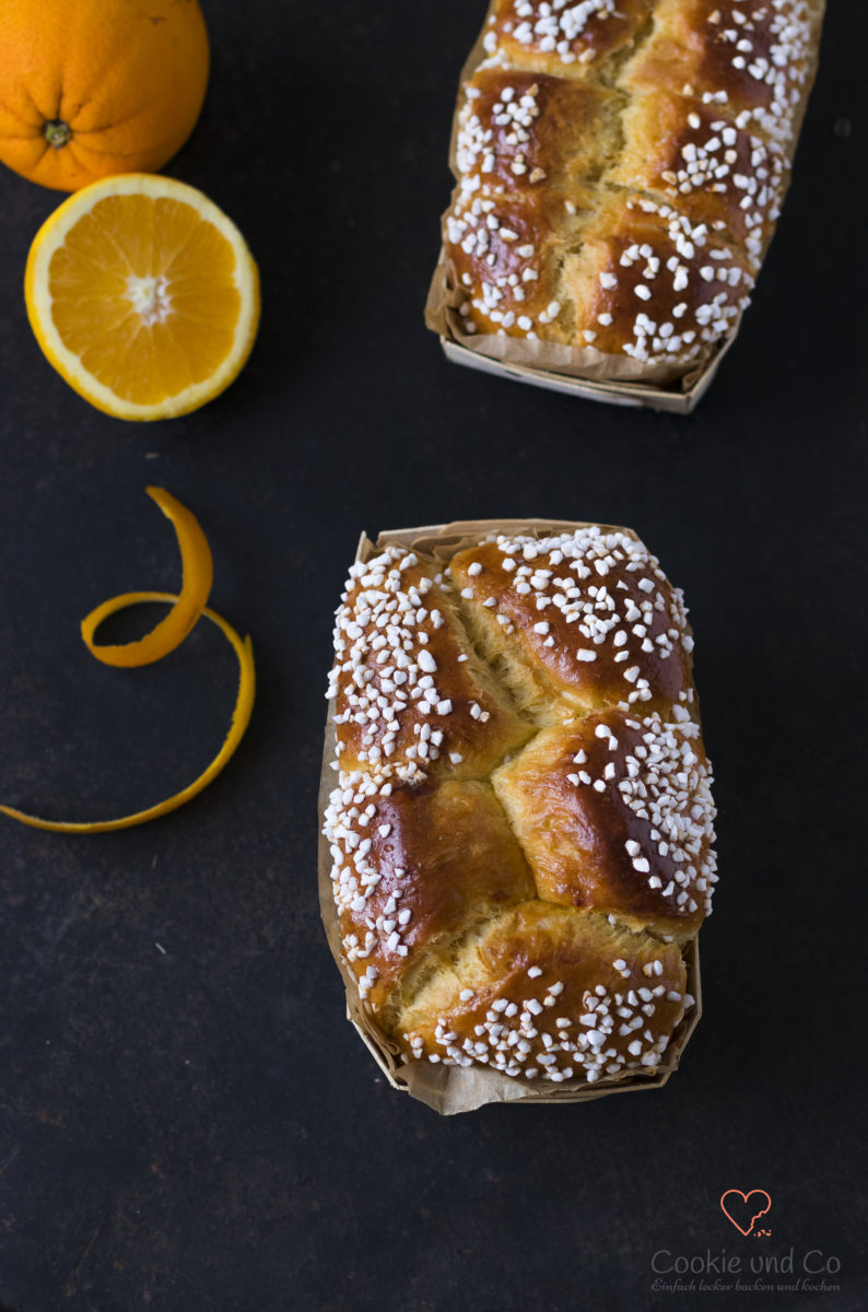 Dinkel-Brioche mit Orange