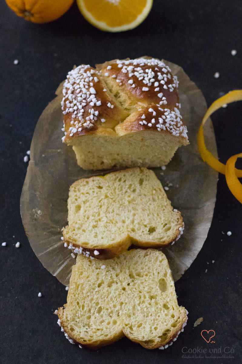 Dinkel-Brioche mit Orange