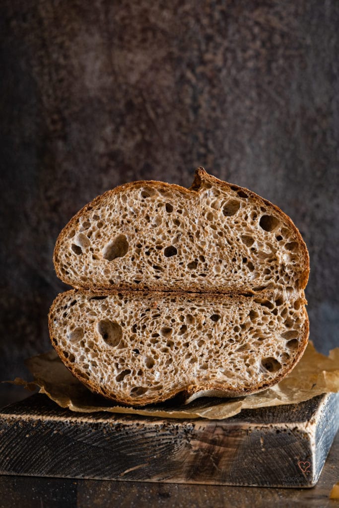 Vollkornfeigling- Pane integrale. Ein locker leichtes Vollkornbrot mit Vollkorn Manitoba Mehl und langer Teigführung.