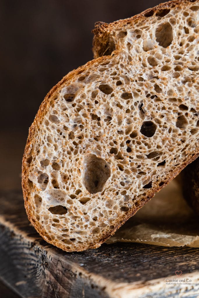 Vollkornfeigling- Pane integrale. Ein locker leichtes Vollkornbrot mit Vollkorn Manitoba Mehl und langer Teigführung.