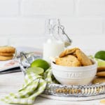 Limetten Cookies mit weißer Schokolade