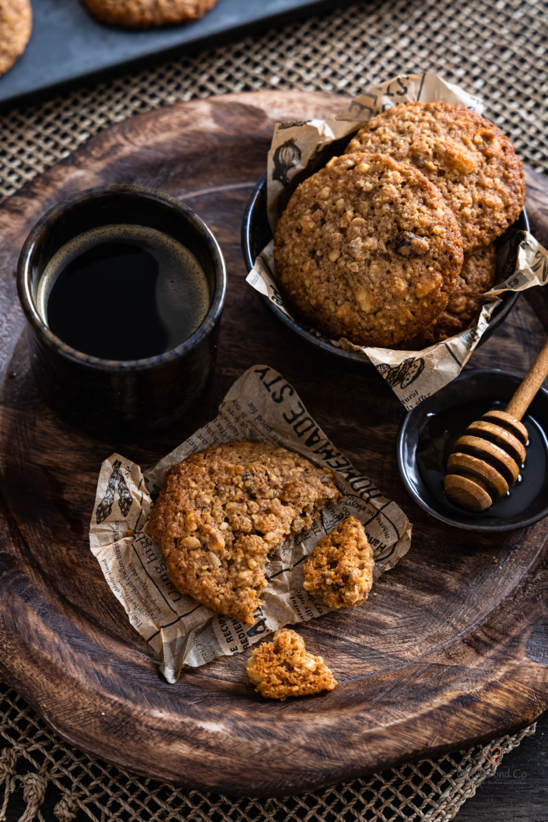 Müslikekse, leckere Cookies ohne Industriezucker mit Vollkornmehl aus Dinkel