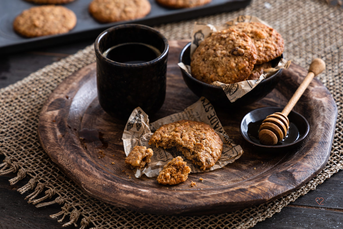 Müslicookies ohne Industriezucker mit Vollkornmehl aus Dinkel
