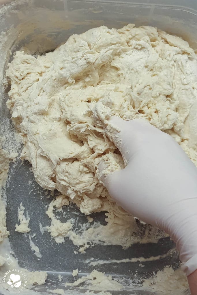 Brötchen Teig ohne Kneten mischen