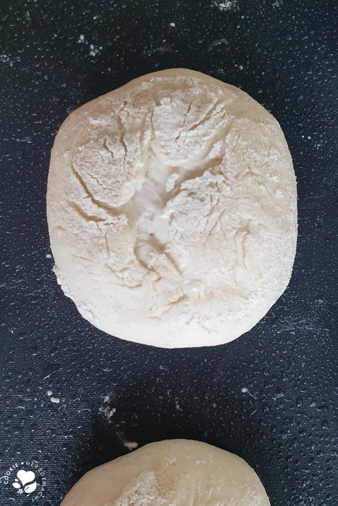 No Knead Brötchen Teiglinge vor dem Backen