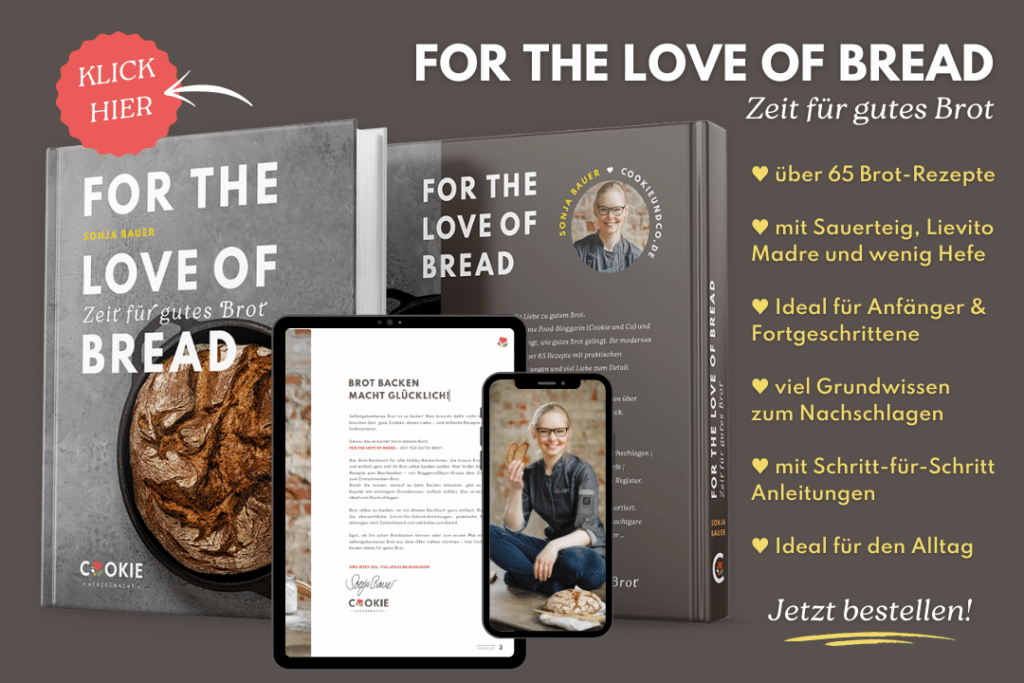 Banner mit dem Brotbackbuch For the love of bread