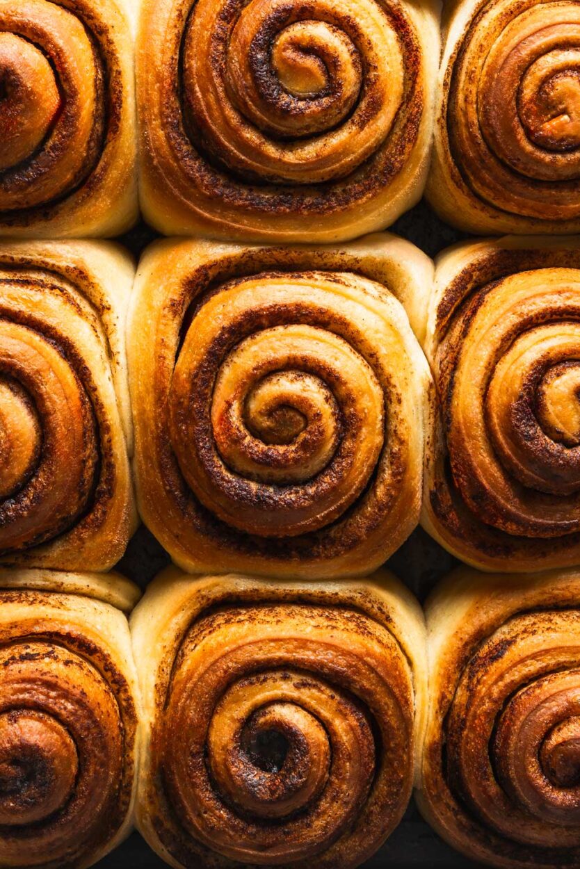 Zimtschnecken nach dem Backen